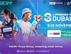 Jadwal dan Link Pemutaran Online Premier Padel 2025 Dubai P1 Di VISION+