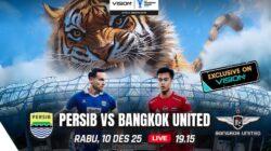Persaingan Ketat Ke Puncak Klasemen, Persib Tantang Bangkok United! Ini Link Nonton Ke VISION+