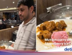 Pria Ini Ngambil Es Krim Stroberi Campur Kari Domba, Gimana Rasanya?