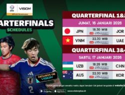 Putaran Perempat Final AFC U-23 Asian Cup 2026 Tayang Di VISION+